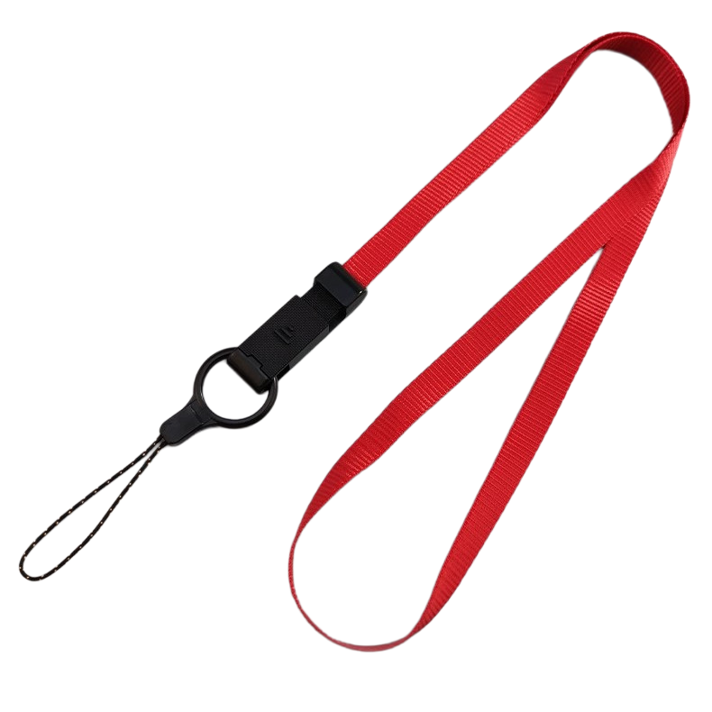 Scanner lanyard solid color long hanging rope hanging neck rope removable pendant ring buckle rope